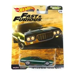 Bester Verkauf ✔️ Hot Wheels GBW75-70 Ford Gran Torino Sport Grün Metallic - Fast & Furious Maßstab 1:64 🔥