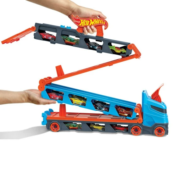Am billigsten 👏 Hot Wheels 2-in-1 Rennbahn-Transporter Inkl. 3 Spielzeugautos ✨ 3 Am billigsten 👏 Hot Wheels 2-in-1 Rennbahn-Transporter Inkl. 3 Spielzeugautos ✨ – Bild 3