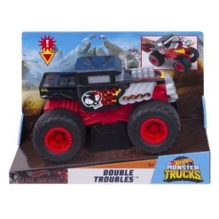 Bester Verkauf 😀 Hot Wheels Monster Trucks 1:24 Bone Shaker Double Troubles ✔️