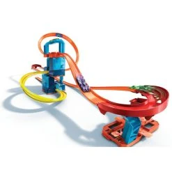 Coupon 🛒 Hot Wheels Track Builder Unlimited Mega Beschleuniger Set, Motorisierte Autorennbahn 🛒