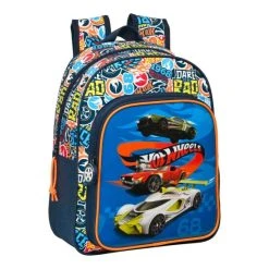 Besorgen 💯 Schulrucksack Hot Wheels Challenge Bunt Marineblau (27 X 33 X 10 Cm) ✔️