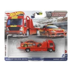 Bestes Angebot 🤩 Hot Wheels FLF56-HCR35 Nissan Silvia (S15) + Aero Lift "HKS" Rot - Team Transport #40 Maßstab Ca. 1:64 Modellauto 😍
