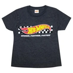 Auslauf 🔥 Hot Wheels - Higher Farther Faster T-Shirt Für Jungen PG730 (104) (Anthrazit) 😉