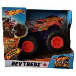 Angebote 👍 Mattel Hot Wheels FYJ77 Monster Trucks Rev Tredz Double Trouble, Spielzeugauto ✔️