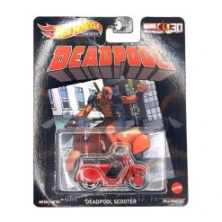 Großhandel ⌛ Hot Wheels DMC55-78 Deadpool Scooter Rot Maßstab Ca. 1:64 Modellmotorrad 🎁