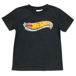 Aktion ⭐ Hot Wheels - Chequered Flag T-Shirt Für Mädchen PG729 (98) (Schwarz) 😉