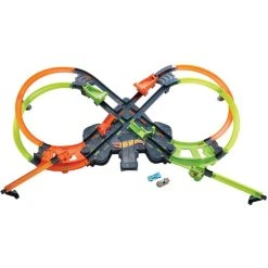 Schlussverkauf 💯 Hot Wheels GFH87 Super Mega Crash Große Rennbahn Mit 8er Looping 2 Autos Neu ❤️