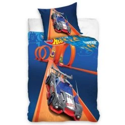 Top 10 💯 Hot Wheels - Bettwäsche-Set, Trainingsjacke AG1719 (Einzelbett) (Blau/Orange) 😀