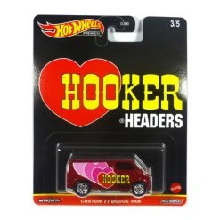 Neu 🌟 Hot Wheels DLB45-GRL26 Dodge Van Custom 1977 "Hooker" Dunkelrot Metallic Pop Culture Maßstab 1:64 Mo 🔔