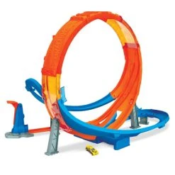 Budget ⌛ Hot Wheels Looping Crash Trackset Inkl. 1 Spielzeugauto, Motorisierte Autorennbahn ❤️